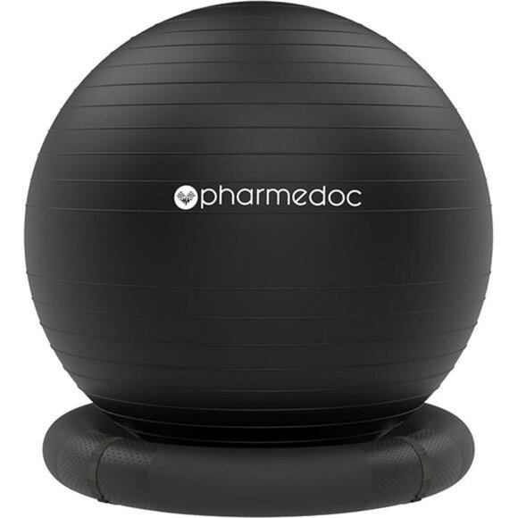 Pharmedoc Yoga Ball Chair with Base Bands Home Gym Pregnancy Birthing Ball 20in - Picture 8 of 8